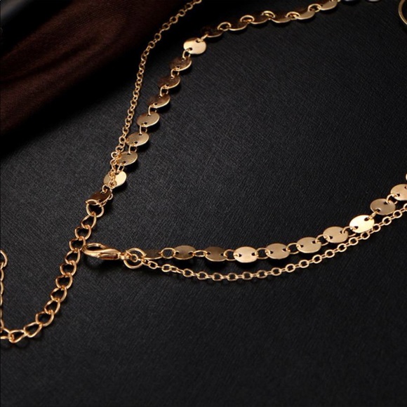 Double Layer Choker Charm Necklace - Picture 2 of 5